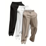 Fashionable Solid Color Loose Pants