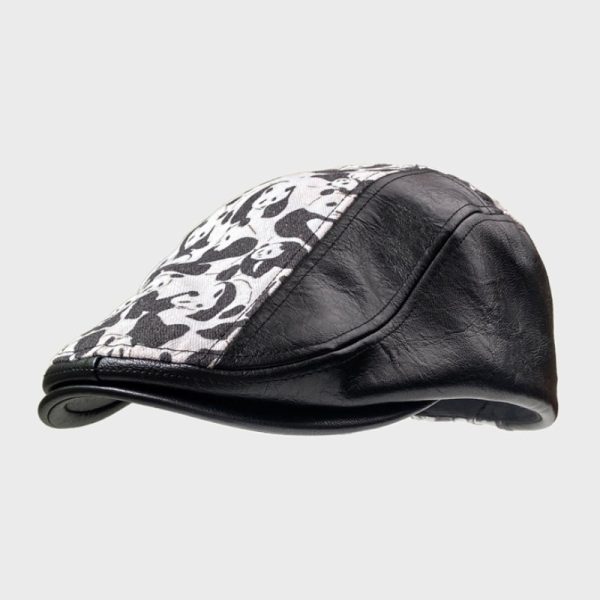 Autumn Winter Retro PU Leather Hat