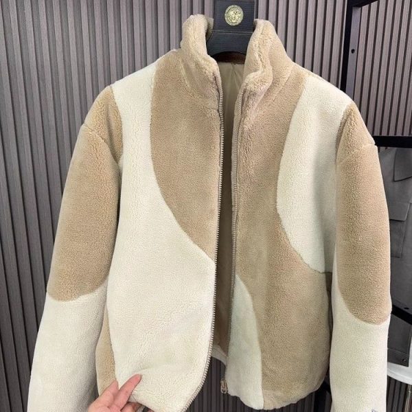 men’s stand collar coat.