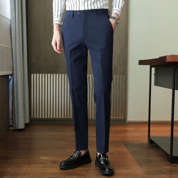Men’s Cropped Non-Iron Suit Pants